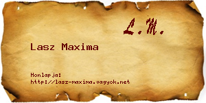 Lasz Maxima névjegykártya